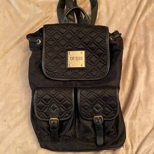 GUESS Black Quilted Backpack